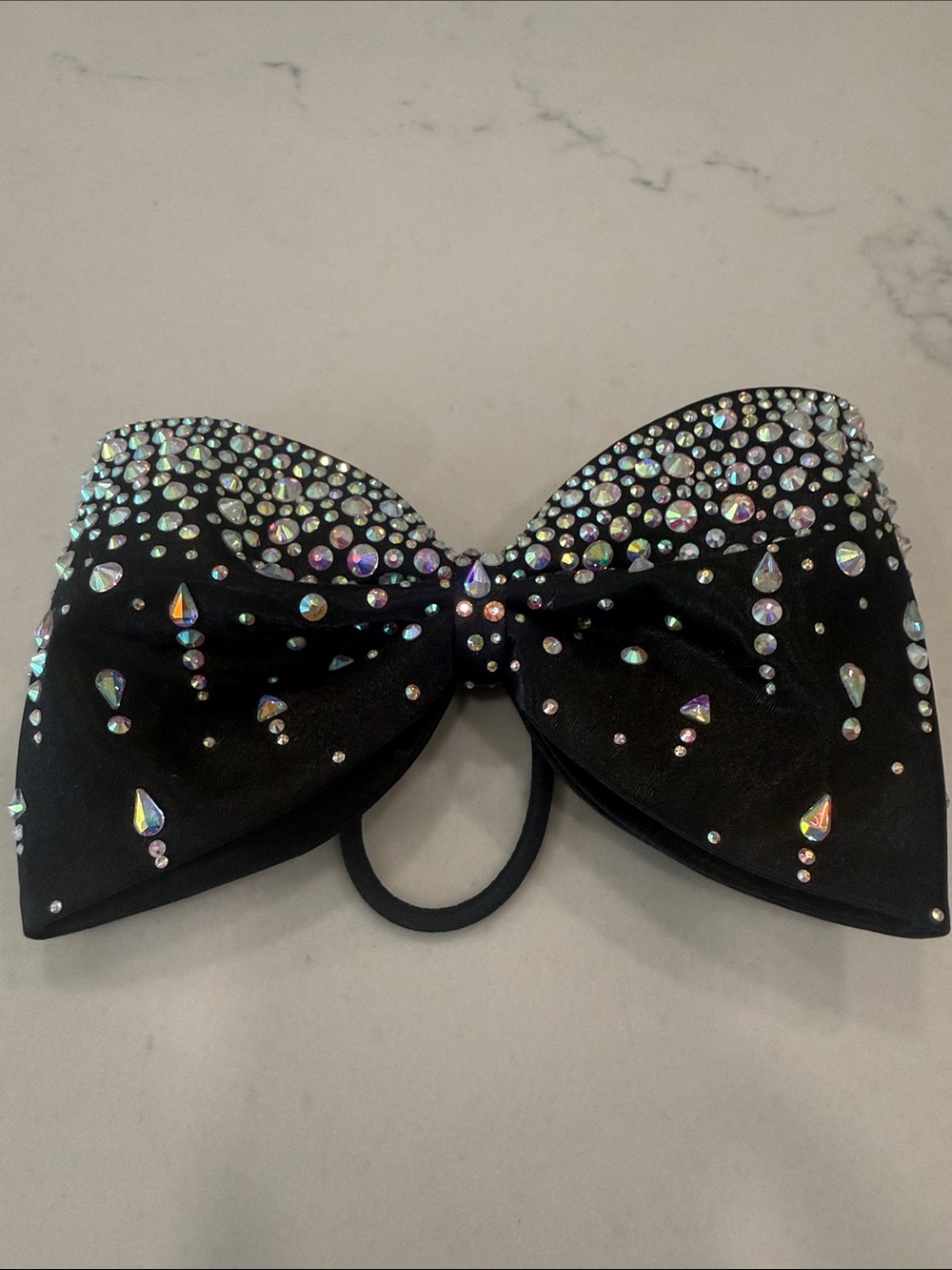 Black Crystal Bow Hair Bow by Bows of London
